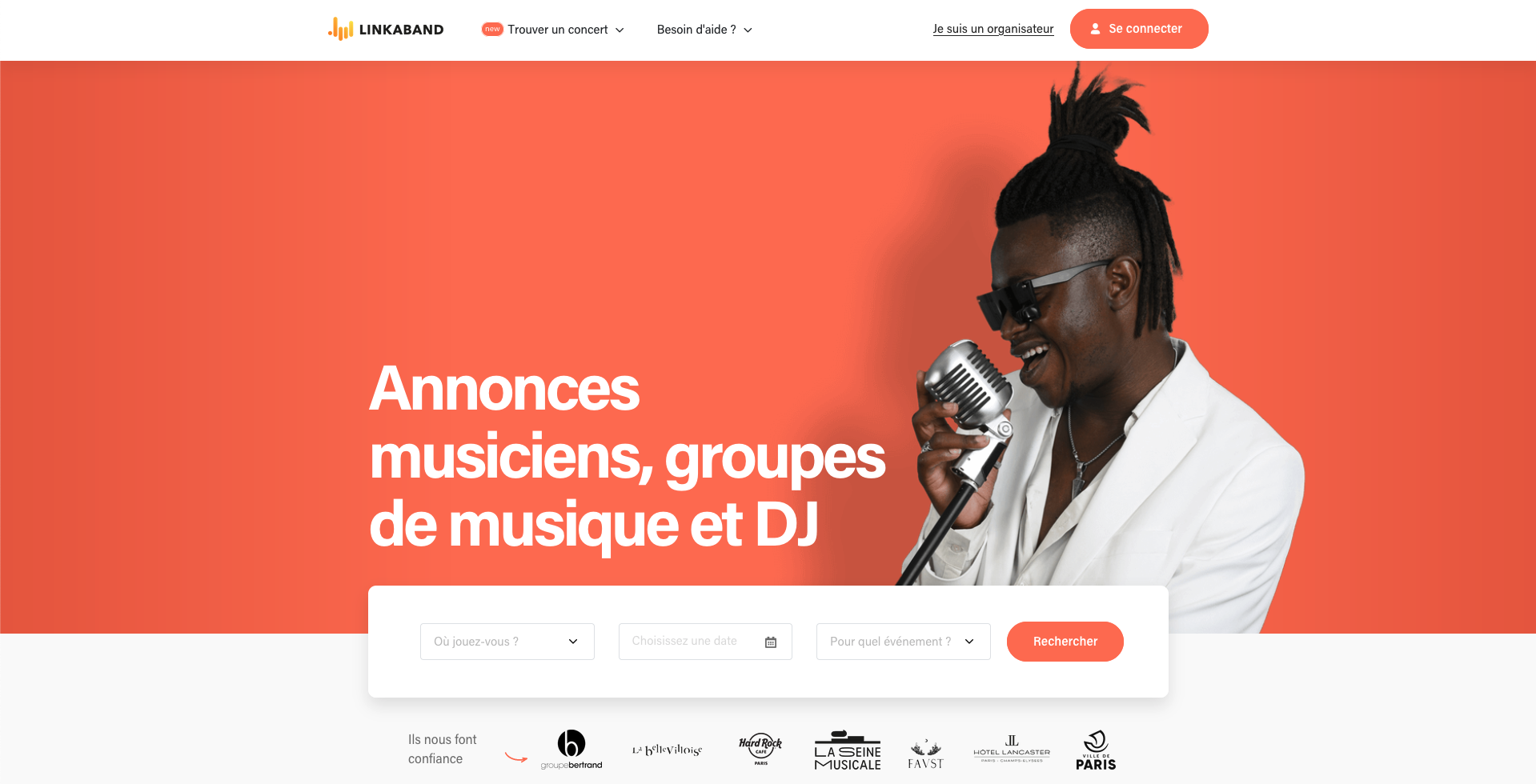 Linkaband, trouver des dates de concert facilement