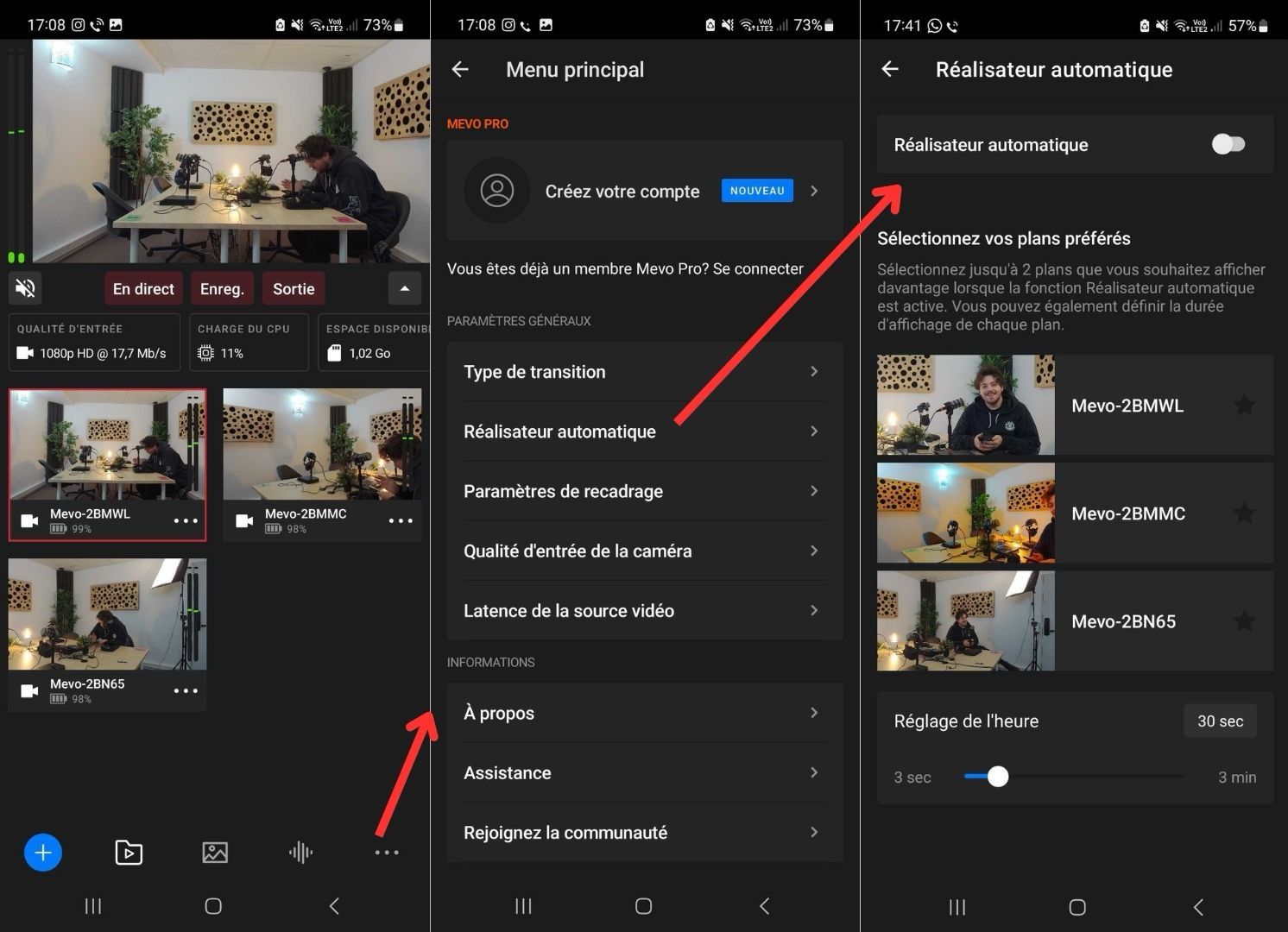 Using and configuring the auto-director mode in Mevo cameras
